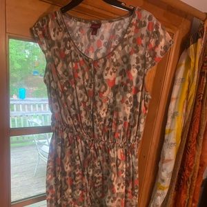 Blush toned leopard print dress